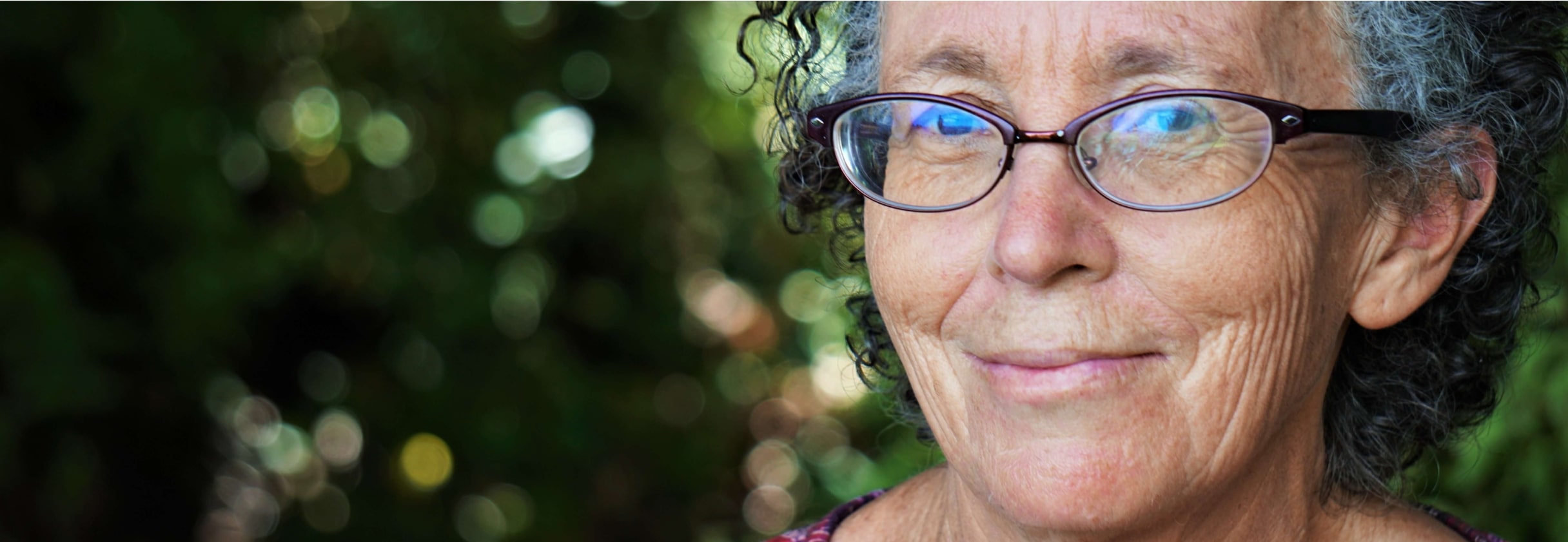 A person wearing glasses.