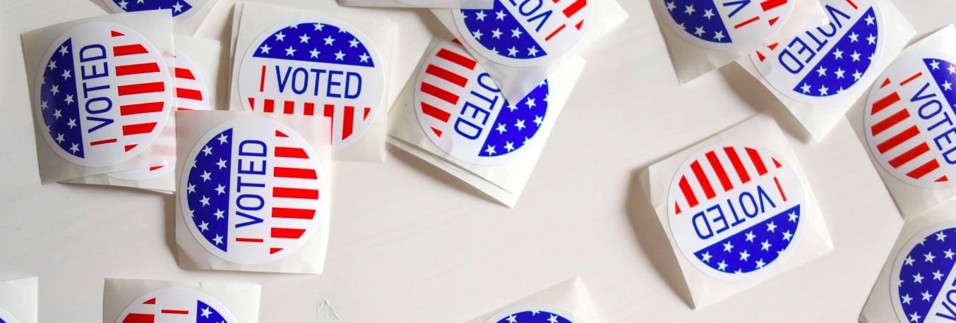 A group of stickler saying I voted