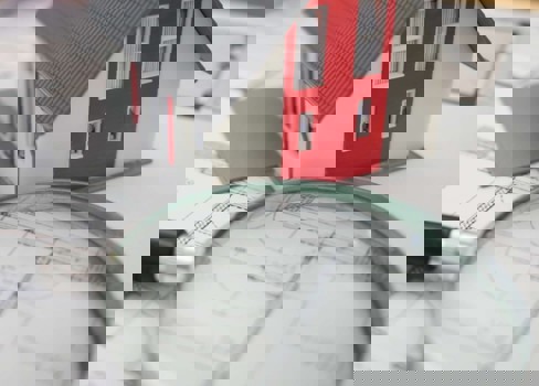 A close-up of a headphone.