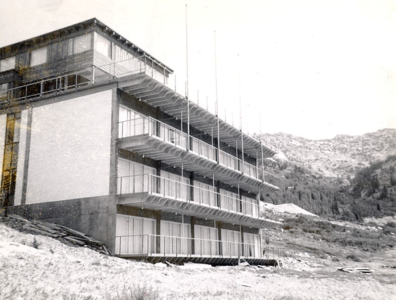 A building with a staircase.
