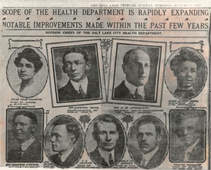SCOPE OF THE HEALTH DEPARTMENT IS RAPIDLY EXPANDING NOTABLE IMPROVEMENTS MADE WITHIN THE PAST FEW YEARS D'VISION OF THE SALT LAKE CITY HEALTH DEPARTMENT