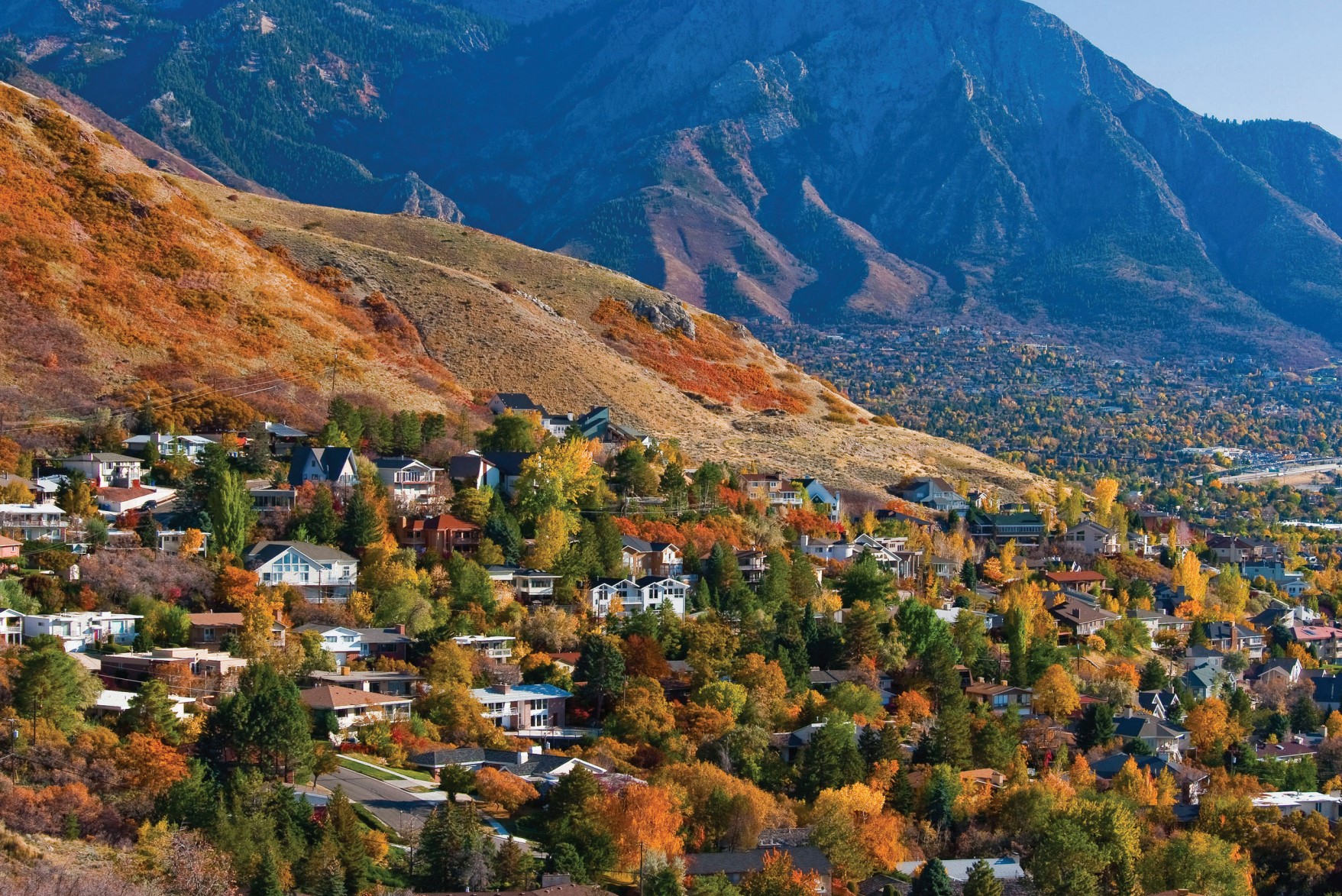 A town in the mountains.