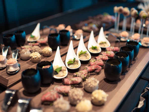 A table full of various objects.