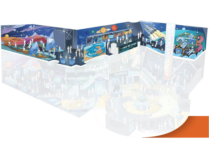 A model of a city.