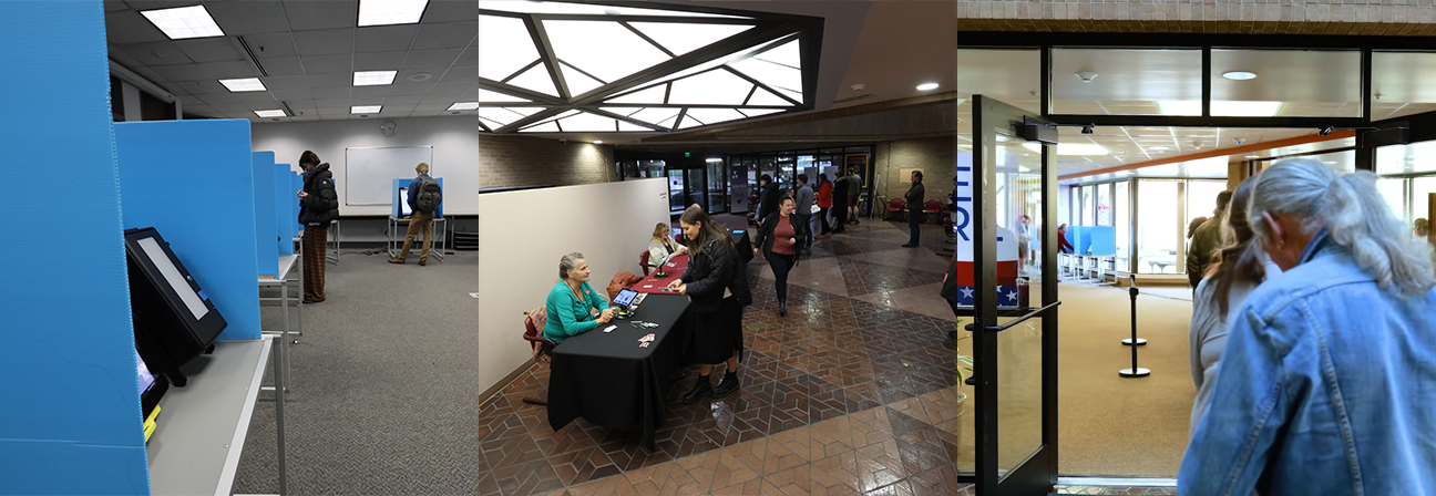 A group of people in a room.
