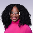 A person with curly hair.