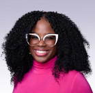 A person with curly hair.