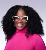 A person with curly hair.