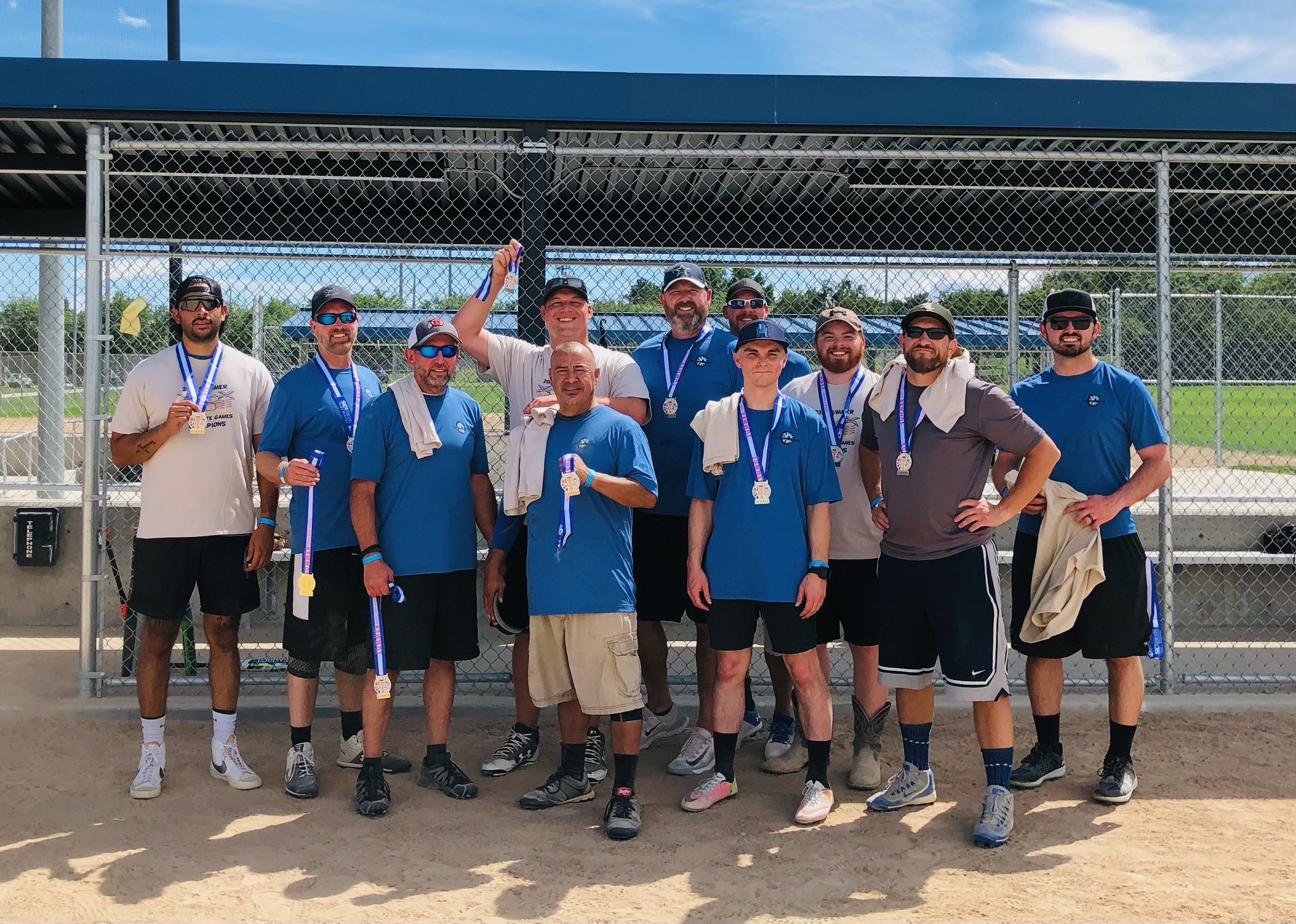 A group of people posing for a photo.