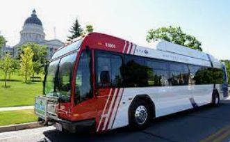 A bus on the street.