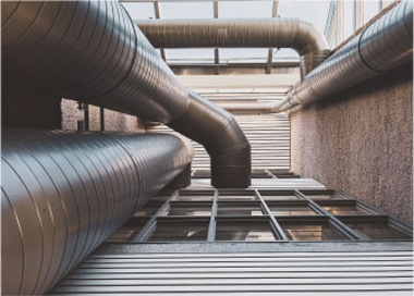 A staircase with metal railings.