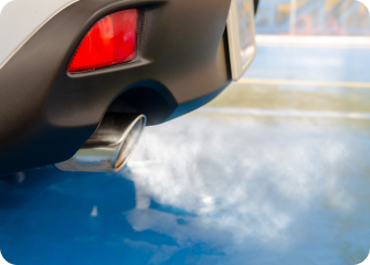 A car with a red light.