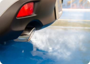 A car with a red light.