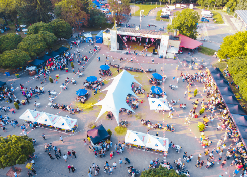 A group of people at an event.