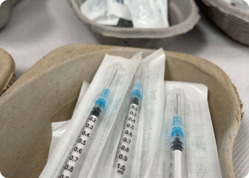 A close-up of some papers.