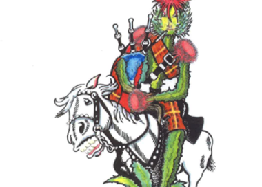 A colorful insect with wings.