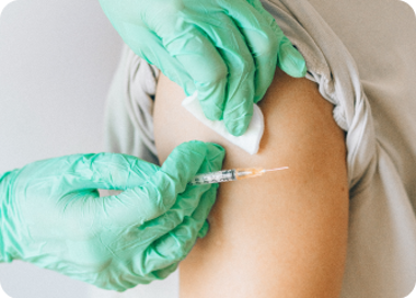 A person wearing a mask.