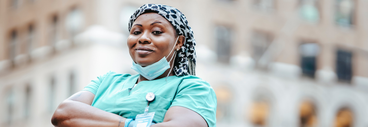 A person wearing a headset.