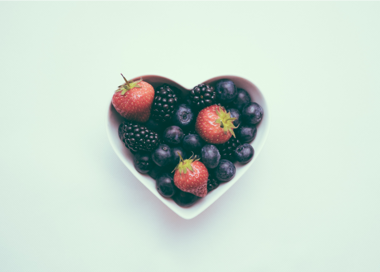 A bowl of berries.