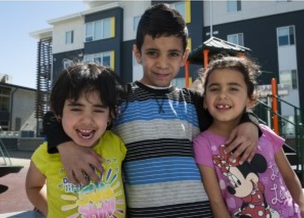 A group of people posing for the camera.