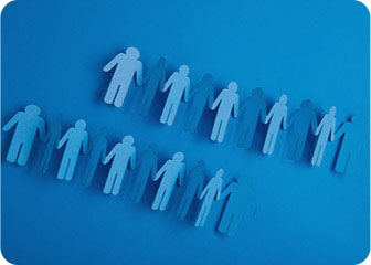 A close-up of a blue screen.