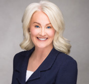 A woman with blonde hair.