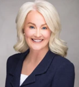 A woman with blonde hair.