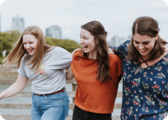 A group of women laughing.