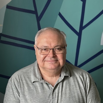 A man wearing glasses.