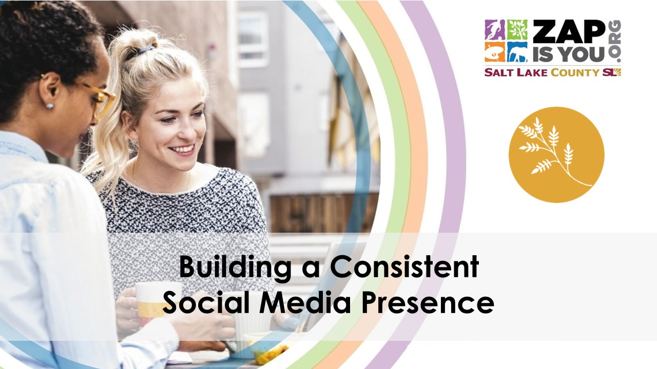 TAE{ IS you q COUNTY SALT LAKE Building a Consistent Social Media Presence